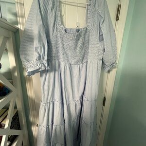 Crown & Ivy Light Blue Striped Dress